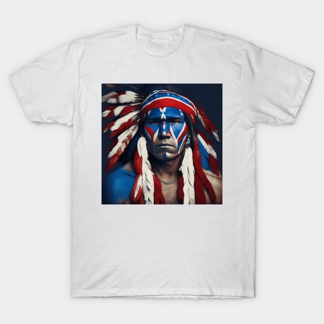 [AI Art] Robust Average Native American man T-Shirt by Sissely